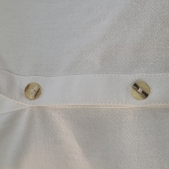 Shuudi brand tropical men's long sleeve linen shirt white green blk embroidery - Picture 4 of 16